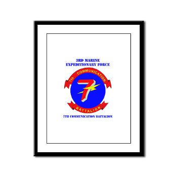7CB - M01 - 02 - 7th Communication Battalion with Text - Framed Panel Print
